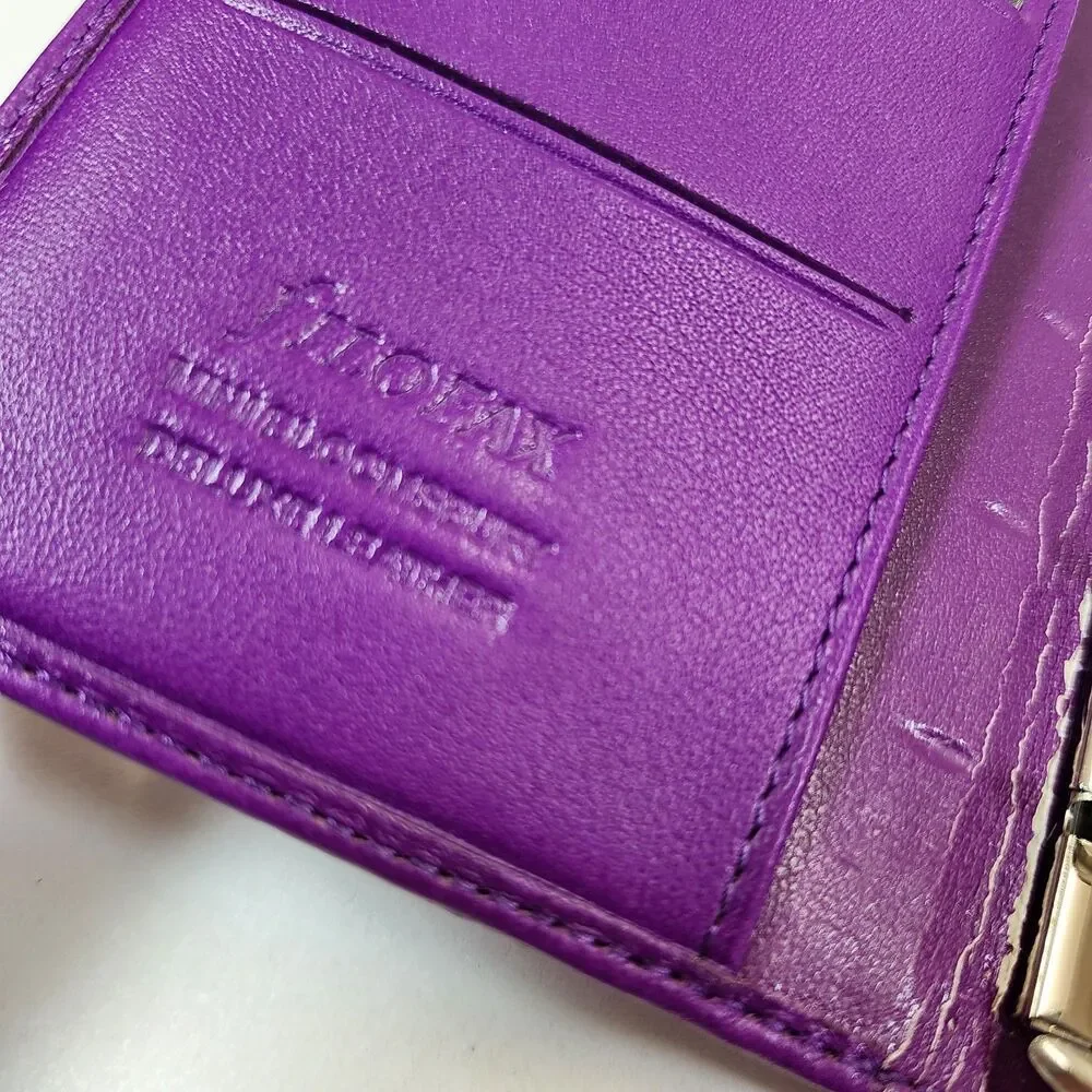 Filofax Mini Bloomsbury Organizer Deluxe Leather Purple Address Book Planner